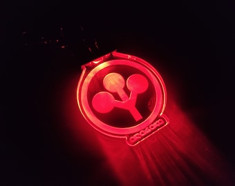 Cyberpunk 2077 Arasaka LED keychain | Accessory for gamers | Gift for fans | Battery powered or rechargeable