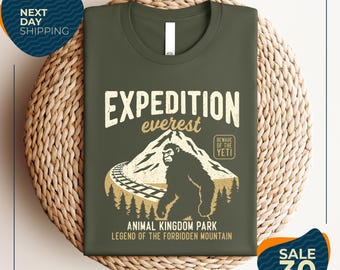 Camiseta Expedition Everest / Camiseta Yeti de Animal Kingdom con colores cómodos para hombres, mujeres y niños / Combinación familiar