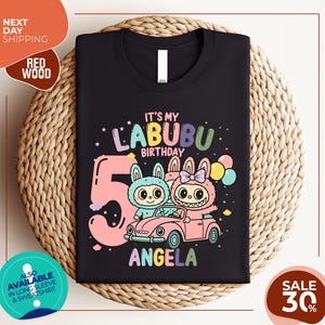Custom Labubu Birthday Shirt | Personalized Labubu Birthday Gift | Custom Birthday Shirt | Cute Birthday T-Shirt | Labubu Shirt
