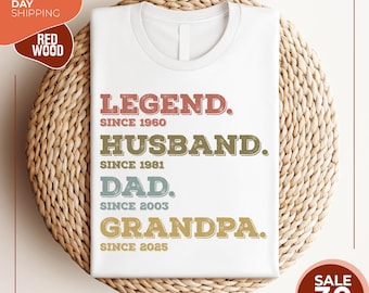 Legend Husband Dad Grandpa Custom Shirt | Personalized Shirt | Gifts for Grandpa | Father's Day Shirt | Funny Dad Birthday Gift