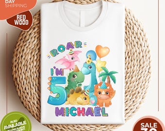 Dinosaur Birthday shirt | Dinosaur personalized birthday shirt | Dino birthday shirt | Dinosaur family matching shirts | t-rex birthday boy