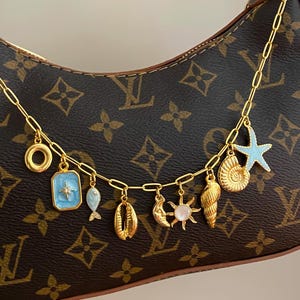 Custom Bag Charm,Gold  Purse Chain with Charm,Bag Charms for Purse,Bag Keychain,Purse Accessory,Bag Charm Chain Accessory for Womens,Gifts