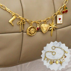 Build Your Own Custom Charm Purse Chain for Womens,Bag Charm,Purse Accessory,Pick Your Charms,Gold Charm Chain,Accessory for Womens Bag Gift