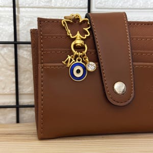 Custom Charm Keychains, Evil Eye Purse Charm,Initial Keychain,Pendant Keychains,Bag Charms,Women Bag Accessories,Keychain Gift for Her