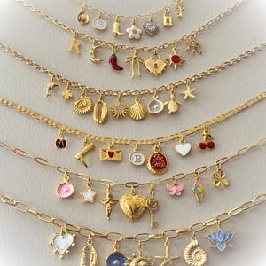 Build Your Own Custom Charm Necklace/Bracelet Pick Your Charms,Personalized Charm Vintage Style Chunky Necklace,Multi Charm Necklace DIY