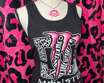 Y2K Monster Energy Graphic Tee – 2000s Grunge Shirt, Retro Emo Punk Festival Top