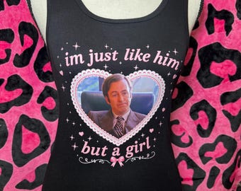 Camiseta sin mangas de Jimmy McGill "But a Girl" / Camiseta con estampado de Better Call Saul / Estilo coqueto Y2K