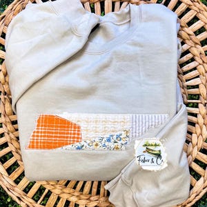 LivyLu Tennessee Vols Quilted Puff Ink Thrifted Tee
