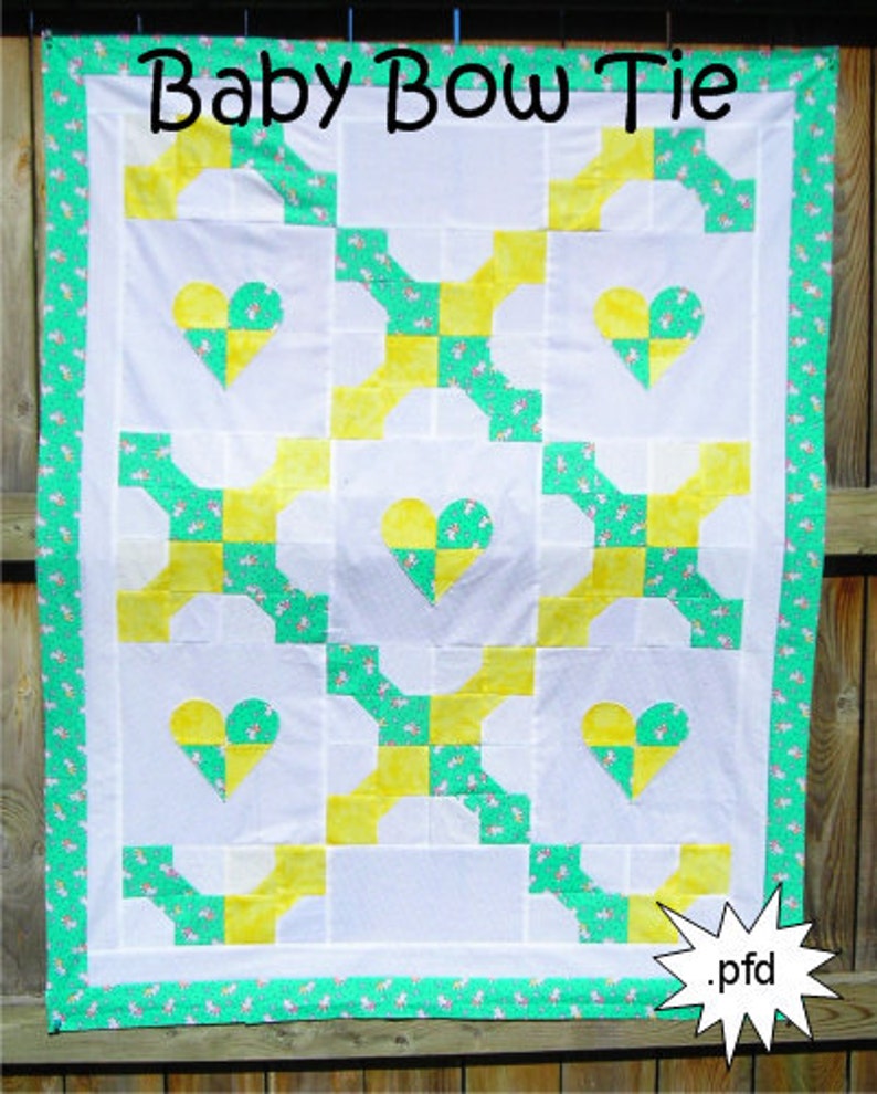 Baby Bow Tie Pdf Quilt Pattern Etsy
