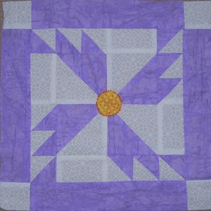 Block- 2 - STRAWFLOWER - Pieceful Garden - Block of the Month