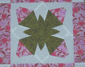 Block - 3 - ROSEBUD - Pieceful Garden - Block of the Month