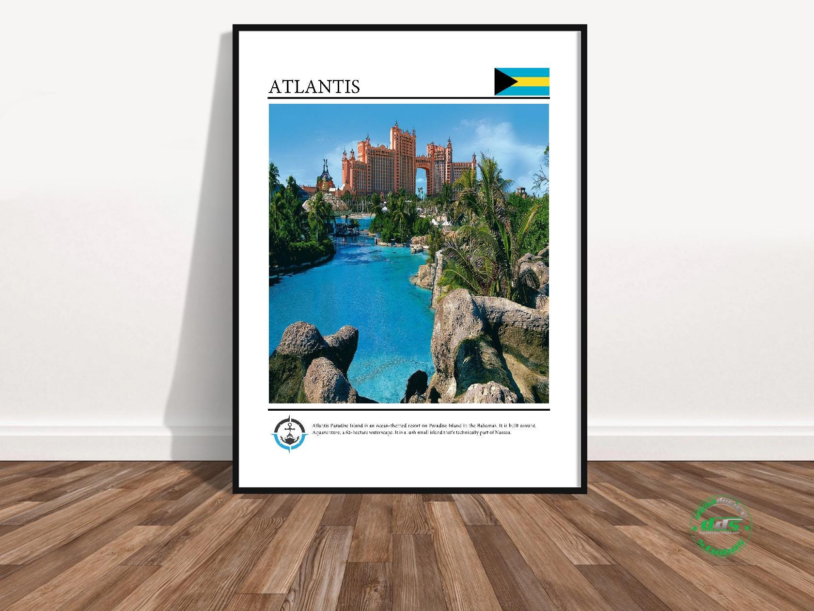 Atlantis Paradise Island Barbie Atlantis Atlantis Travel Poster