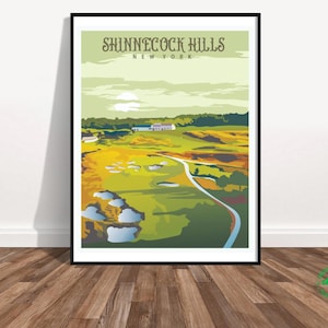 Shinnecock Hills Golf Course Print | New York Golf Destinations, Dzień Ojca, Miłośnik Golfa, Pamiątkowe Prezenty Podróżne dla Mężczyzn, Turniej Golfowy