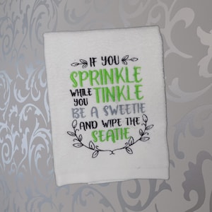 Funny Personalized Hand Towel - Sprinkle Some Laughter in Your Powder Room!