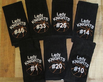 Personalized Basketball Towels, Team Gift, Senior Night, Coaches Gift