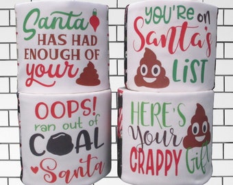 Toilet Paper Santa Christmas Gag Gift, White Elephant Gift, Cover, Cozy Wrap for Toilet Paper, Christmas Home Decor, Gift For Everyone