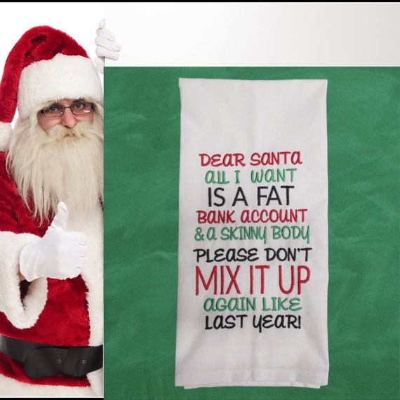 Funny Christmas Dish Towel PNG All I Want for Christmas Are Dishes