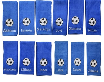 Personalized soccer towels with custom embroidery included, ALL sports available, senior night gift, Team Gift