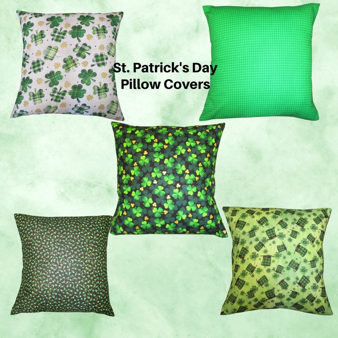 St Patrick's Day Pillow Covers Throw Pillow Sham Custom Etsy