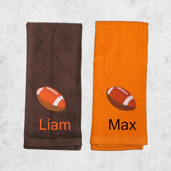 Custom Football Towel: Score big with a personalized sports towel, perfect for football fans, coaches, and team gifts!