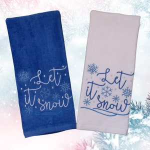Hanging Terry Towel, Let It Snow, Dcorative Towel, Bathroom Decor, Snappy Towel