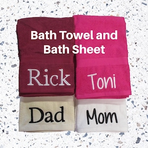 Bath Towel with Personalized Touch - Perfect Gift for Loved Ones - Customizable in 21 colors