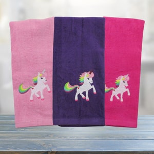 Personalized Unicorn Kids Bathroom Hand Towel Etsy Ireland