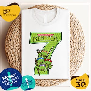 Turtles Pizza Birthday Boy shirt | Turtles Matching | Custom Turtle Birthday Party Shirts | Anime Boy Tee | Green Turtles Shirt | Turtle tee
