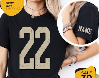 Comfort Colors® Custom Number and Name Shirt | Game Day Adult Shirt | Custom Football Shirt | Custom School Team Number Kids Shirt
