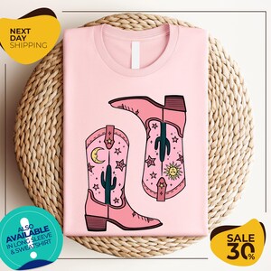 Vintage Western Shirt | Cowboy Boots Shirt | Womens Western Cowgirl Shirt | Trendy Graphic Tee | Unisex Shirt