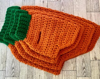 PUMPKIN (Sweater ONLY) - handmade dog or cat sweaters - small, x-small, xx-small, or Itty-Bitty - you choose