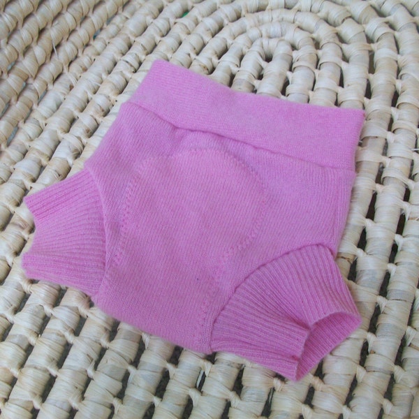 Cashmere wool cloth diaper cover shorties soaker size NB/SMALL w/ added doubler