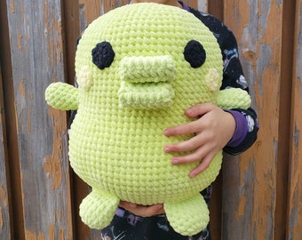 Large Kuchipatchi Plush - Lime Green - tamagotchi squishie pillow kawaii Japanese game virtual digital pet character stuff toy fun soft cute