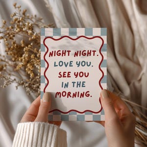 Impresión de habitación infantil, póster de pared "Noche de amor", arte tipográfico para dormitorio, decoración de dopamina. imagen 4