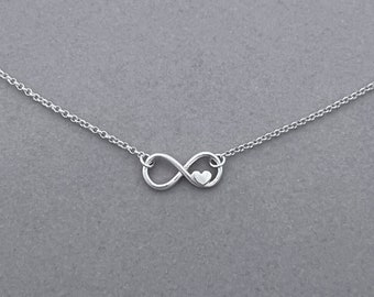 Infinity Love Necklace in Sterling Silver