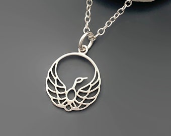 Phoenix Necklace in Sterling Silver - Sterling Silver Phoenix Necklace