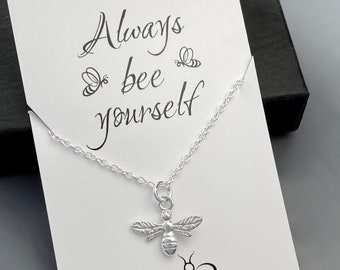 Bee Necklace in Sterling Silver