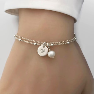 2SET★【LAZY DAWN】scroll chain couple bracelet B024/追跡付 LAZY DAWN】scroll chain couple bracelet B024〜ブレスレット