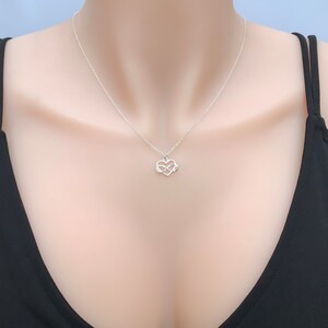 Sterling Silver Infinity Love Necklace Infinity Heart Necklace zdjęcie 3