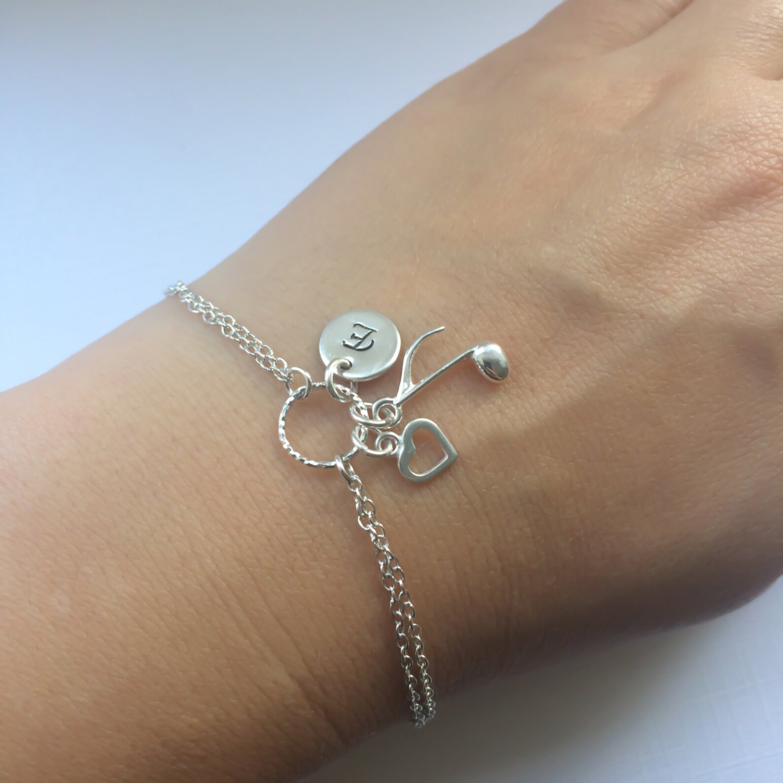 Personalized Music Note Bracelet in Sterling Silver Etsy