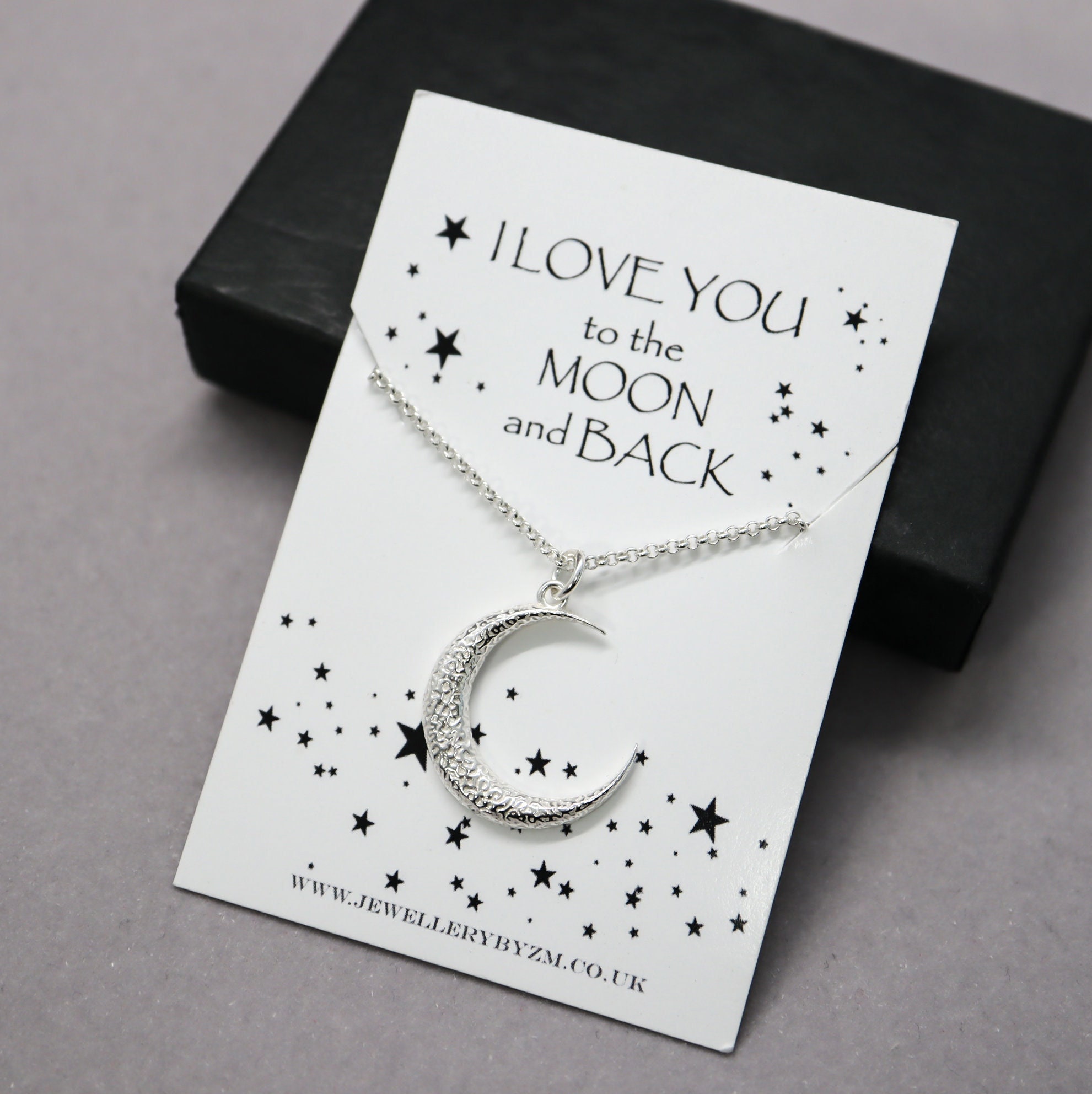 Moon & Back 1/8ct. t.w. Diamond 'Love U to the moon & back' Pendant in  Sterling Silver SSPEN304866 - Kesslers Diamonds