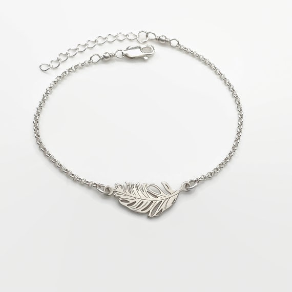 Metal deals feather bracelet