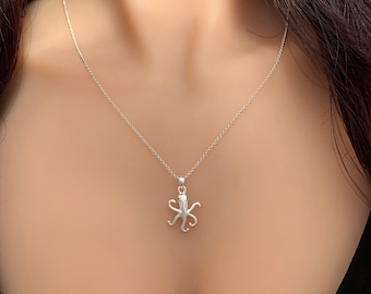 Sterling Silver Octopus Necklace