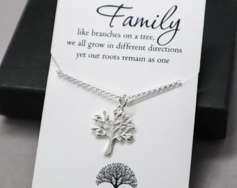 Sterling Silver Tree of Life Necklace - Tree of Life Necklace with a Message Card