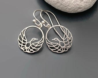 Sterling Silver Phoenix Earrings