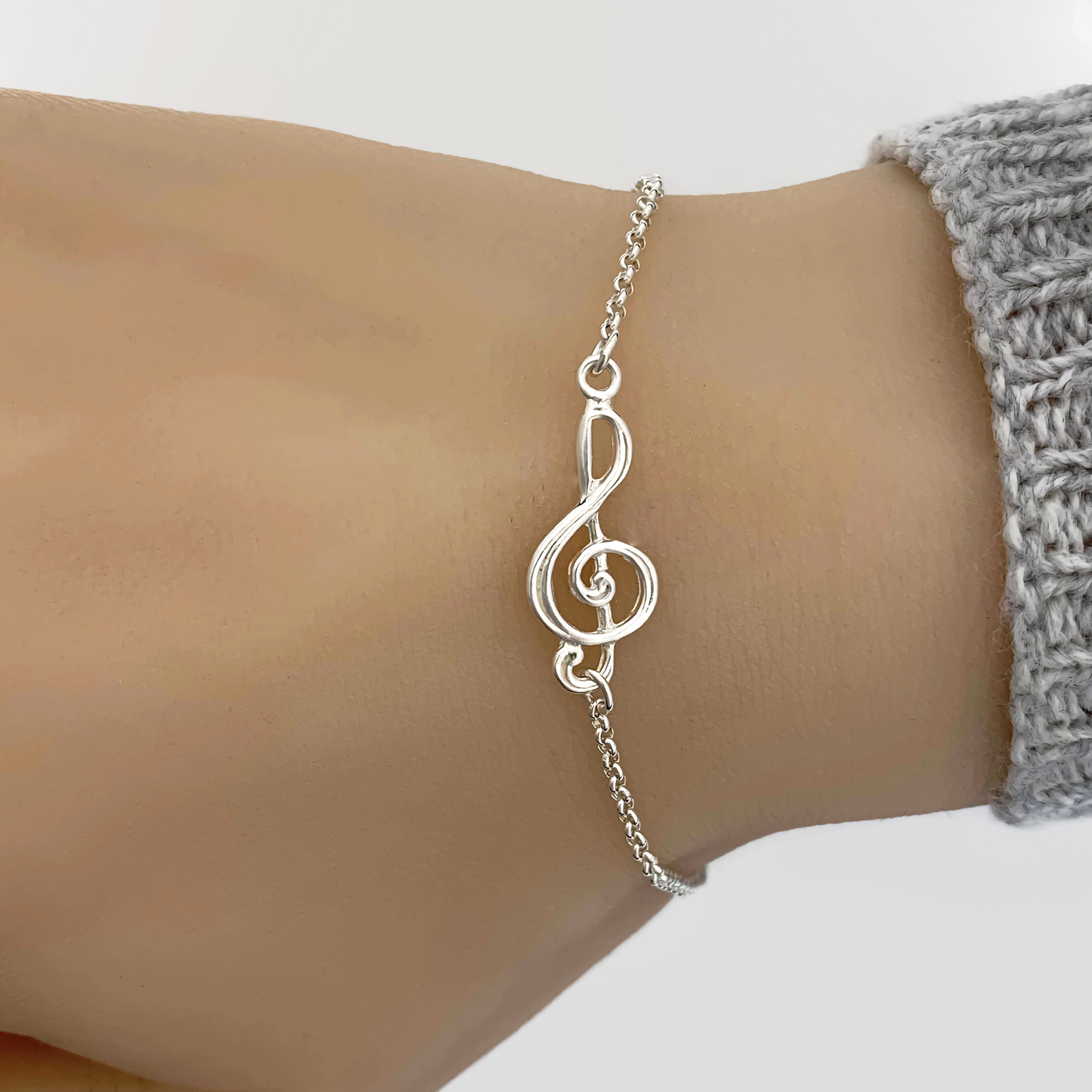 Treble Clef Chain Bracelet – Piano Fan Shop