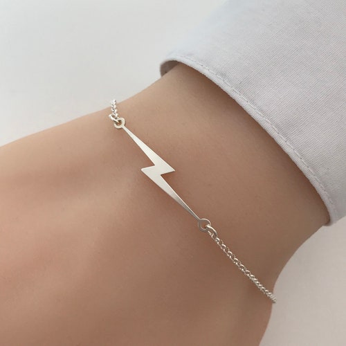 Lightning Bolt Necklace 14kt Gold Filled or Sterling Silver Etsy UK