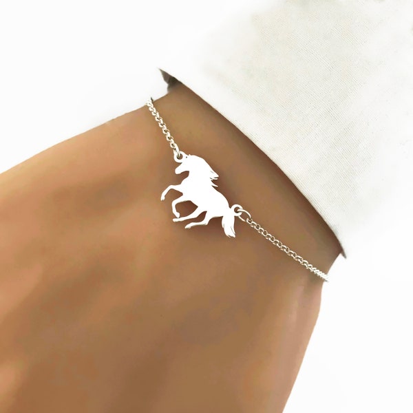 Sterling Silver Horse Bracelet, Horse jewellery, Horse lover gift