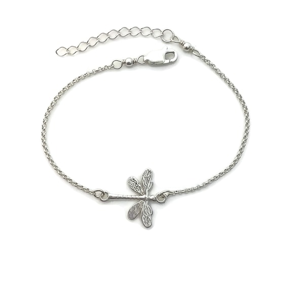 Sterling Silver Dragonfly Bracelet Dragonfly Jewelry Silver