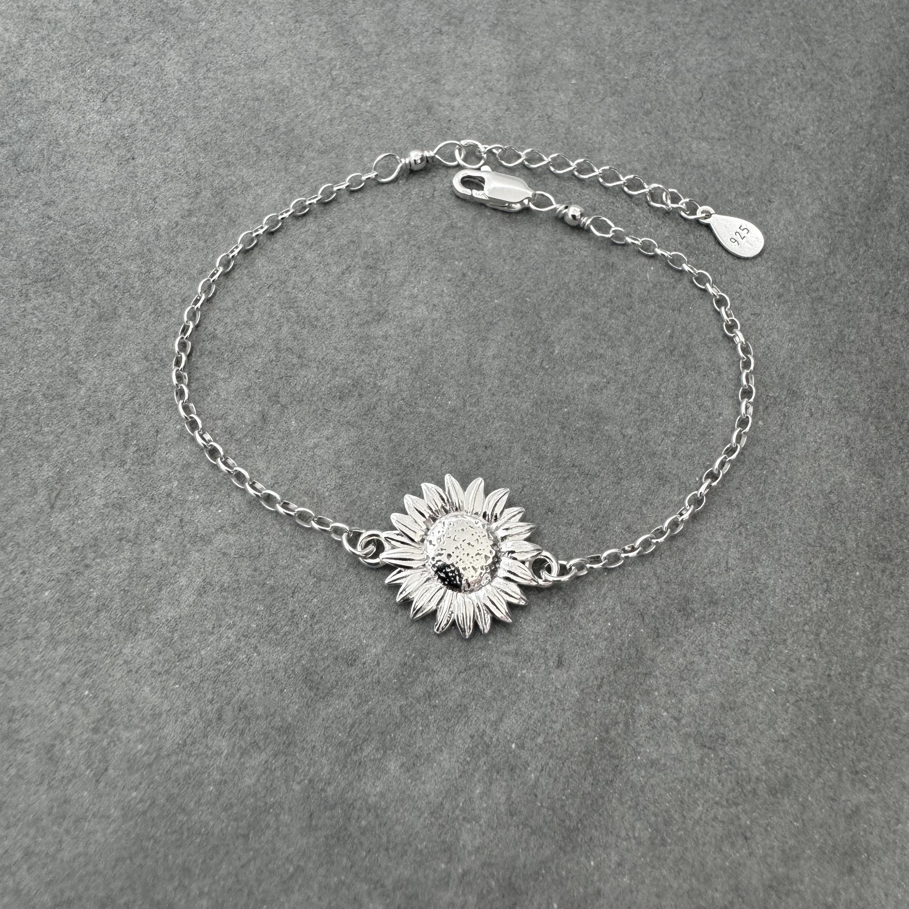 SILVER925 SUNFLOWER MOTIF BRACELET/シルバー SILVER925 FLOWERS DESIGN BRACELET/ブレスレット